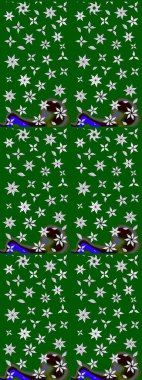 Kıvırcık, parlak örgü. Çiçek çelengi. Raster illüstrasyonu. Güzel, parlak, pürüzsüz kumaş, tuval. Eski moda arka plan. Desen, çizim, çiçek sınırı..