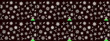 Patlayan çiçekler soyut olarak yerleştirilmiş. Raster deseni. Raster illüstrasyonu. Yumuşak, bahar çiçekleri siyah ve nötr renklerde.