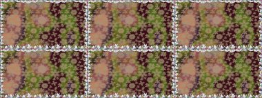 Kusursuz bir arka plan modeli. Kahverengi yapraklı yabani çiçekler. Suluboya, elle çizilmiş. Raster illüstrasyonu.