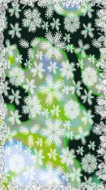 Tarafsız renklerde parlak çiçekli halı ile kusursuz desen.