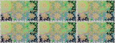 Barok tarzında kusursuz bir doğulu süsü. Raster geleneksel altın pürüzsüz desen nötr renkler üzerinde.