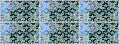 Pürüzsüz desenli, mavi renkli parlak çiçekli halı..