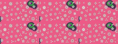 Çiçekli güzel suluboya desen. Raster illüstrasyonu. Pembe renklerde.