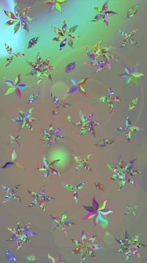 Gri ve bej renkli çiçekler. Renkli Bahar Teması eskiz kalıbı. Raster illüstrasyonundaki çiçek desenli çizim. Düz Çiçek Elementleri Tasarımı.