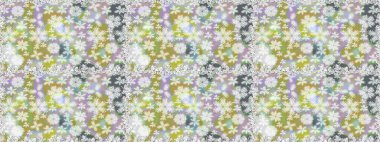 Düz Çiçek Elementleri Tasarımı. Raster kusursuz. Güzel kumaş deseni. Renkli Bahar Temalı Kusursuz Arkaplan. Çiçek deseni.