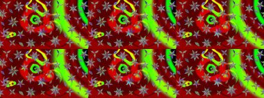 El çizimi Raster çizimi. Parlak elementlerin. Çizim çiçek deseni duvar kağıdı, web sitesi arkaplanı, paket kağıdı, davetiye, broşür, pankart veya web sitesi için kullanılabilir.