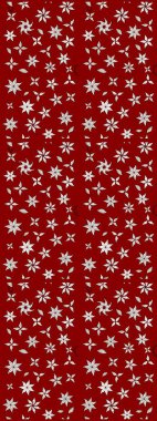 Tropik çiçek desenleri. Raster illüstrasyonu. Kırmızı ve nötr renkte çiçekler.