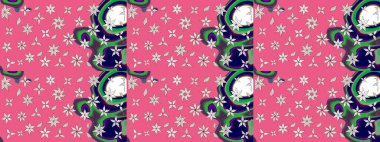 Raster illüstrasyonu. Robot resim. Küçük çiçekte sevimli çiçek deseni var..