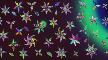 Renkli Bahar Teması eskiz kalıbı. Çiçek deseni. Raster güzel kumaş deseni çiziyor. Düz Çiçek Elementleri Tasarımı.