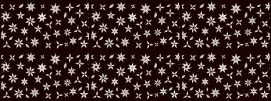 Eskiz arkaplan modeli. Siyah yapraklı yabani çiçekler. Suluboya, elle çizilmiş. Raster illüstrasyonu.