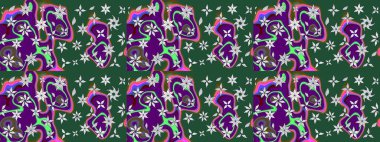 Soyut çiçek çizim kalıbı arka planı. Raster illüstrasyonu. Küçük çiçekteki sevimli çiçek deseni. Raster deseni. Yeşil renklerde.