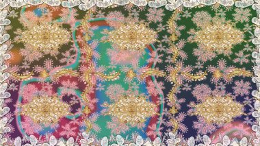 Tarafsız renklerde kusursuz desen. Raster altın pürüzsüz desen. Kusursuz altın desenli bukleler. Doğu tarzında altın elementler arabesk.