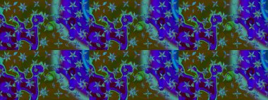 Modaya uygun kumaş deseni. Düz Çiçek Elementleri Tasarımı. Renkli Yaz Temalı eskiz kalıbı. Sevimli çiçek raster deseni.