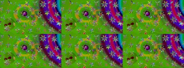 Güzel kumaş deseni. Doodle çiçekler ve dalları, otlar ve çiçekler. Raster Illustration. El çizilmiş.