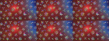 Çizim kalıbı. Raster illüstrasyonu. Ultraviyole kumaş deseni. Organik motif arkaplanı.