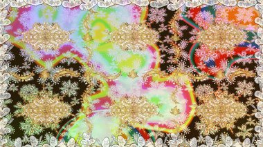 Soyut duvar kâğıdı, ambalaj dekorasyonu. Tarafsız renklerde raster altın desen. Kış sembolü, Mutlu Noeller, Mutlu yıllar 2019. Altın kar taneleri basit, pürüzsüz desen.