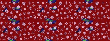 Güzel kumaş deseni. Bahar çiçekleriyle güzel bir çiçek deseni çizmişsin. Raster illüstrasyonu.