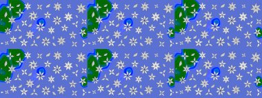 Eskiz klasiği. Renkli Bahar Teması eskiz kalıbı. Düz Çiçek Elementleri Tasarımı. Raster Şirin kumaş deseni.