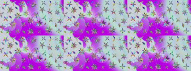 Raster illüstrasyonu. Tarafsız renklere karalamalar çizilmiş çiçek deseni.