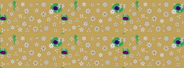 Çiçekli güzel suluboya desen. Sarı renklerde. Raster illüstrasyonu.