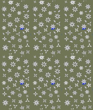 Hediye ambalaj kağıdı, tebrik kartları, posterler ve pankart tasarımı. Raster düz çiçek çizim deseni. Yeşil renkte çiçekler.