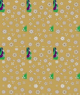 Raster çiçek desenli çiçek deseni, yapraklar, dekoratif elementler, sıçrama, lekeler, el çizimi kontur çizgileri ve Doodle çizim stili, grafik raster çizim çizimi.