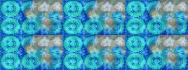 Soyut kar taneleri arkaplanda izole edilmiş düz dizayn. Raster illüstrasyonu. Kar tanesi rengarenk desen. Raster kar taneleri arka planda. Kar taneleri deseni.