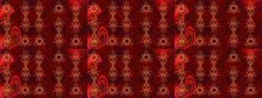 Kar taneli kırmızı, kahverengi ve siyah renkler. Renkli arka planda izole tatlı kar taneleri. Raster illüstrasyonu.