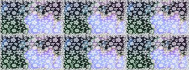 Gri renkli çiçekler. El çizimi çiçekli, soyut, pürüzsüz desen. Raster illüstrasyonu.