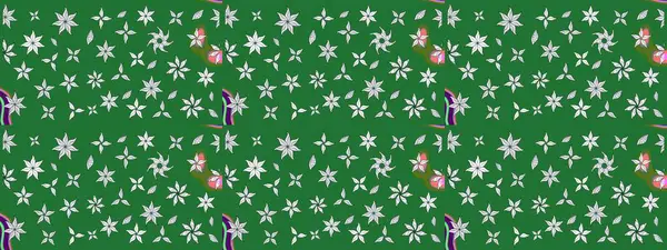 Raster deseni. - Yeşil çiçekler. Çiçek kompozisyonu. Küçük çiçekte güzel bir desen var. Çiçek kolajı. Doğa. Çiçek arka planı.