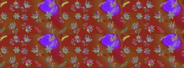 Raster kahverengi, kırmızı ve mor kar tanelerinden izole edilmiş. Güzel bir kış süsü. Renkli kar taneleri Raster illüstrasyonu.