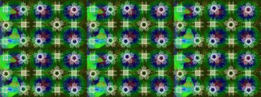 Renkli elementlerle Raster ilginç desen.