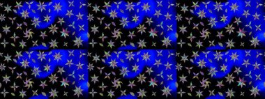 Raster illüstrasyonu. Şirin çiçekli eskiz deseni ve siyah renkli yapraklar, suluboya çiçek deseni, duvar kağıdı, kart veya kumaş için fayanslı.