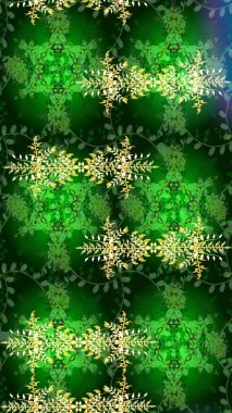 Noel süsleri ve Noel süsleri. Raster Noel soyut renkli arkaplan ve düşen kar tanesi.