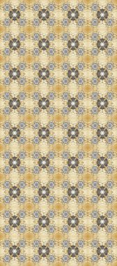 Duvar kâğıdı barok, İspanyol kumaşı. Kusursuz raster arka plan. Çiçek deseni. Şık bir grafik desen. Bej, nötr ve gri renklerde altın elementler.