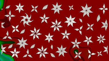 Kırmızı renkte kırmızı papatya deseni. Kırmızı renklerde. Raster illüstrasyonu.