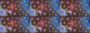 Raster illüstrasyonu. Kahverengi renklerde. Çiçek buketleriyle klasik tarzda eskiz deseni.