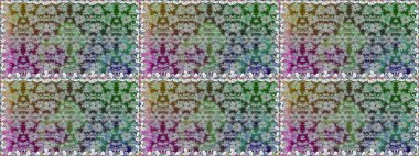 Raster - stok. Kusursuz bir arka plan modeli. Yapraklı çiçekler ve kır çiçekli papatya çayı..