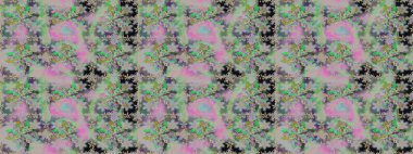 Raster illüstrasyonunda kusursuz çiçek deseni. Gri renkli çiçekler.