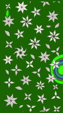 Raster hisseleri. Suluboya, elle çizilmiş. Eskiz arkaplan modeli. Yeşilde çiçekler.