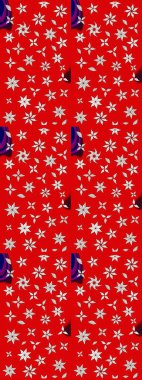 Çiçekli çiçek deseni, suluboya. Düz Çiçek Elementleri Tasarım Raster illüstrasyonu. Kırmızı renkte çiçekler. Renkli Bahar Teması Eskiz Şablonu.