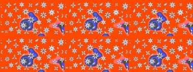 Turuncu renkte manzaralı çiçek deseni. Çiçek kompozisyonu, el boyası, hassas şablon. Üst manzara, yumuşak stil. Sevgililer günü ve tebrik kartı konsepti için şık bir davet.