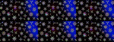 Siyah renkli çiçekler. Raster illüstrasyonu. Çiçek desenli eskiz, vuruşlar, sıçramalar, yaz çiçekleri..