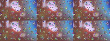 El çizimi Raster çizimi. Çizim çiçek deseni duvar kağıdı, web sitesi arka planı, ambalaj kağıdı, davetiye, broşür, afiş veya web sitesi için kullanılabilir. Parlak elementlerin.