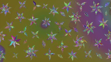 Botanik çizim kalıbı. Raster deseni. Suluboya etkisi. Organik elementler.