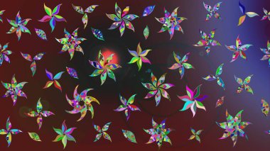 Raster illüstrasyonu. Modaya uygun kumaş deseni. Küçük çiçekteki sevimli çiçek deseni. Tony 'nin kumaş desenini çiz.