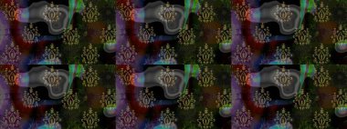 Güzel kumaş deseni. Düz Çiçek Elementleri Tasarımı. Renkli Yaz Temalı eskiz kalıbı. Raster illüstrasyonunda çiçek deseni çizimi.