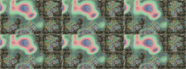 Yeşil renkli çiçekler. Elle boyanmış suluboya, kusursuz çiçekler ve bitkiler..