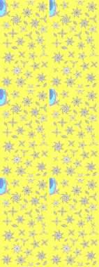 Nazik, sevimli çiçek arkaplanı. Sarı renkli çiçekler. Raster çiçek desenli ve çiçekli..