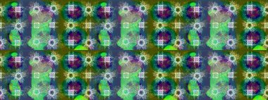 Yeşil, mavi ve nötr renklerde kristal kar tanesi. Raster illüstrasyonu.